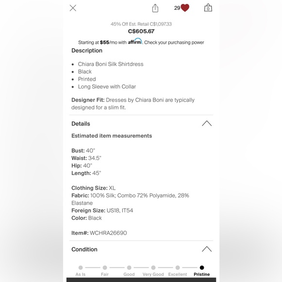 NWT Chiara Boni size XL dress - Picture 4 of 4